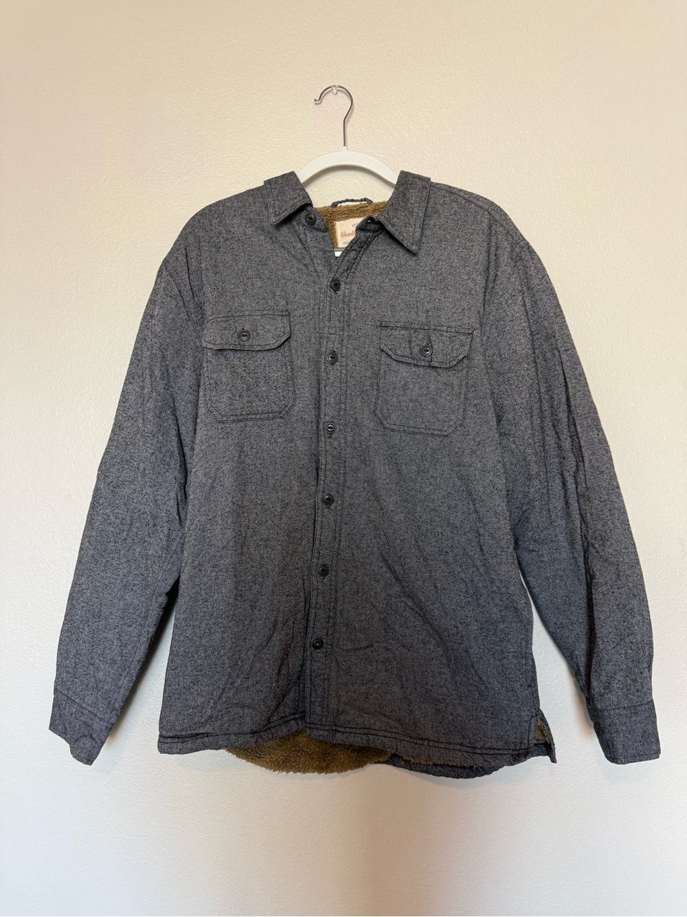Weatherproof Vintage Men's Charcoal Shirt Jacket Button Up Overshirt Size L